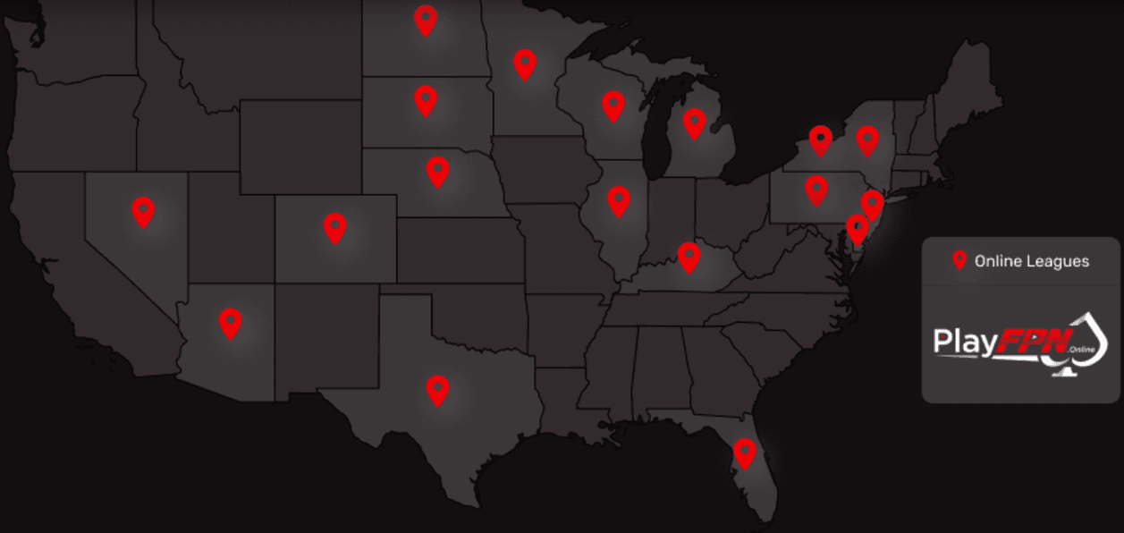 FPN venue map showing regions across the US